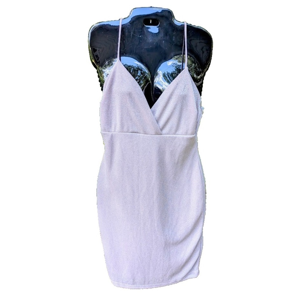 Vintage Y2K Windsor Dress Metallic Glitter L Bodycon Coquette Sexy USA Hoco New
